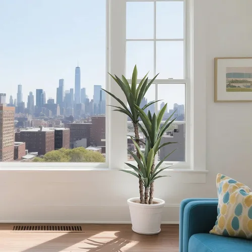 Vista 5 de momoplant Árbol de agave artificial de 4.5 pies, planta de agave artificial con 3 cabezas de seda en maceta de plástico para decoración del hogar