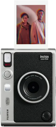 Vista 7 de Fujifilm Instax Mini EVO Hybrid Black Instant Camera Bundle con 2 mini Twin Pack Instant Film