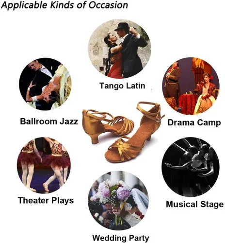 Vista 3 de Zapatos de baile latino para mujer, zapatos de baile de salón de baile de jazz