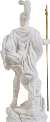 Vista 5 de BEAUTIFUL GREEK STATUES Ares Mars God of War Zeus Son Estatua romana de Alabastro 9.84