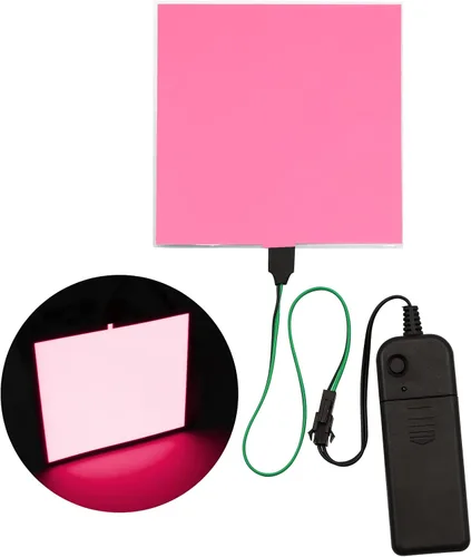 Vista 10 de Hojas de luz LED brillantes con ojos, panel EL electroluminiscente de 10 * 10 cm, lámina de luz para decoración, lámpara de hoja con inversor