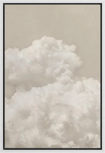 Vista 13 de SIGNFORD Lienzo enmarcado para pared, acuarela pastel, rosa, puesta de sol, nube, naturaleza, ilustraciones de área silvestre, arte moderno