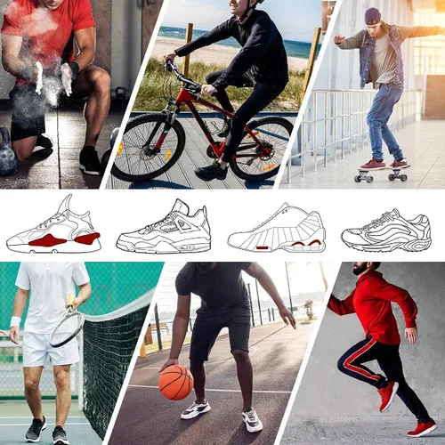 Vista 7 de Cooplus 10 pares de calcetines atléticos de corte bajo para hombre acolchados transpirables para correr deportes no se ven Negro-10 pares Shoe