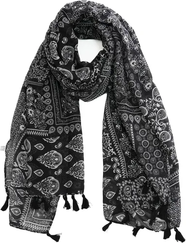 Vista 29 de JERLA Bufandas para mujer, ligeras, suaves, de moda, sólidas, bufanda, chal a cuadros