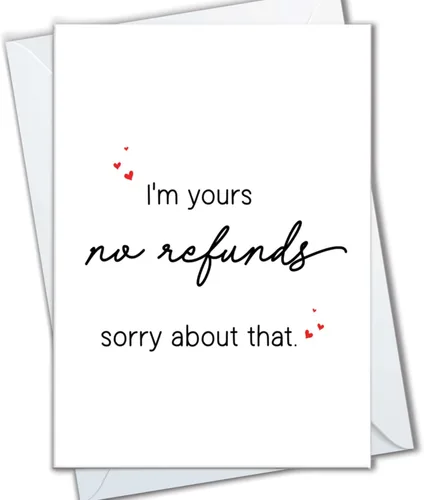 Vista 10 de Divertida tarjeta de aniversario para hombres y mujeres, tarjeta de aniversario de humor para novia esposa, tarjeta de amor de broma para novio