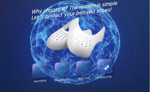 Vista 6 de VIUJUH 2 pares de protectores de zapatos para hombres y mujeres, Blanco