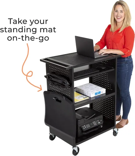 Vista 8 de Line Leader Stellar - Carrito AV Reimagina tu carrito de profesores con revolucionario revestimiento de tablero de clavijas y 12 ganchos móviles