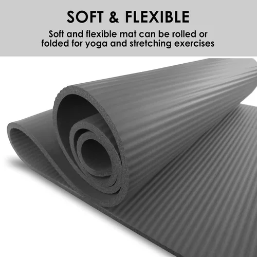 Vista 5 de YAMAZEN Alfombrilla de entrenamiento de yoga de 72 x 24 pulgadas de grosor extra para ejercicio de gimnasio en casa Alfombrilla multiusos