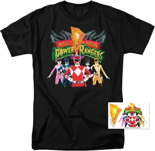Vista 2 de Popfunk Camiseta y calcomanías clásicas Power Rangers Unite