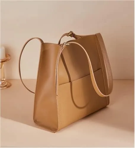 Vista 8 de Aiwanning - Bolso de piel auténtica para mujer, bolso de hombro, bolso de mano