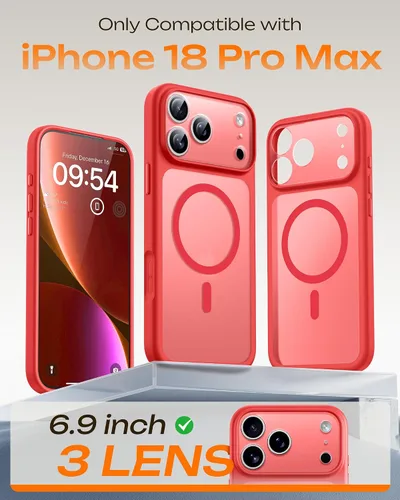 Vista 427 de TOCOL Funda magnética 3 en 1 para iPhone 15 Pro, mejorada [protección completa de cámara] con 2 protectores de pantalla, compatible con MagSafe Gris