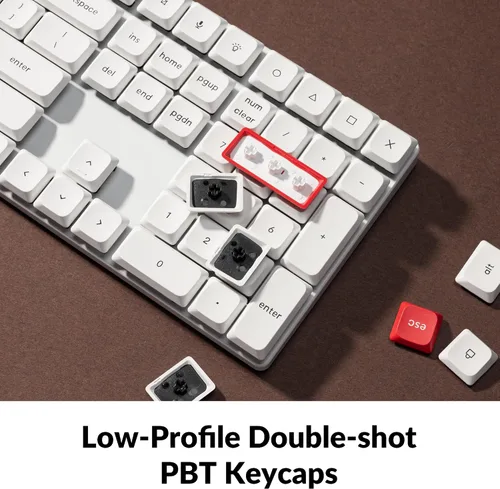 Vista 7 de Keychron K5 Pro Teclado mecánico ultradelgado QMKVIA personalizado, tamaño completo, 108 teclas programable RGB retroiluminado Bluetooth