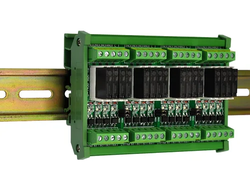 Vista 7 de Montaje en carril DIN AC/DC 5V 12V 24V SPST-NO 5Amp módulo de relé de potencia (CA/CC 5V, 16 canales)