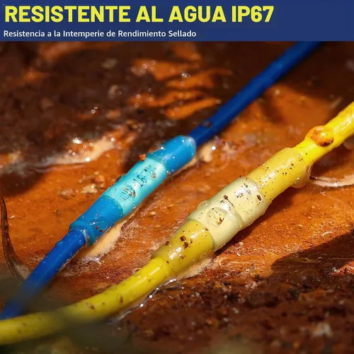 Vista 2 de haisstronica 80PCS Conectores de Tope Termorretráctiles, Conectores de Cable Termorretráctiles de Grado Marino Calibre 26-10, Conectores de Cable