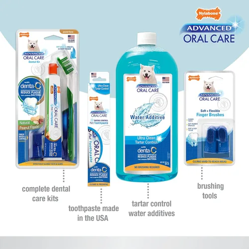 Vista 5 de Nylabone Cepillo de dedo avanzado para el cuidado bucal 2 unidades, talla única