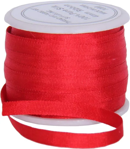 Vista 23 de Threadart Cinta de seda 100% pura - 3 tamaños - Docenas de colores - Castaño - 2 mm No. 524 Soft 100% pure silk ribbon on a single spool - perfect