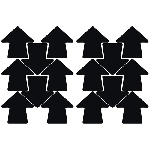 Vista 3 de LiteMark Calcomanías de vinilo duraderas con acabado brillante negro de 4 x 4 pulgadas, ideal para suelos, techos, paredes y superficies lisas