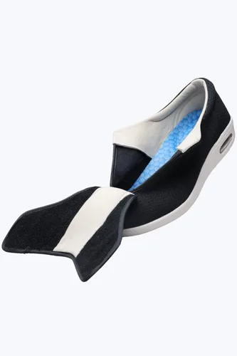 Vista 5 de Grigobu Zapatos diabéticos para hombre para hombre, informales, con velcro, ajustables, anchos, ligeros, para pies hinchados, antideslizantes