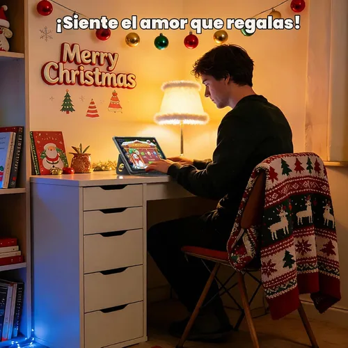 Vista 2 de Android 15 Tablet, 11", 12GB RAM, 128GB, teclado y funda