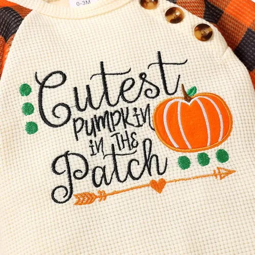 Vista 5 de YOUNGER TREE My First Halloween - Mameluco de una pieza para bebé, niña y niño, disfraz de calabaza, ropa de bebé de Halloween