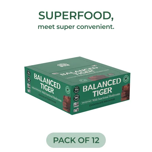Vista 5 de Barras de proteína de hongos Chaga, dosis completa (1500 mg) en cada barra, barras de proteína veganas, nootrópicas, adaptógenos, barras