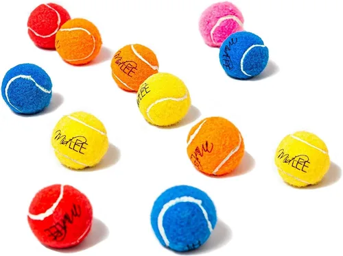 Vista 3 de Midlee Juego de 25 pelotas de tenis para perros de 1.5 pulgadas, varios
