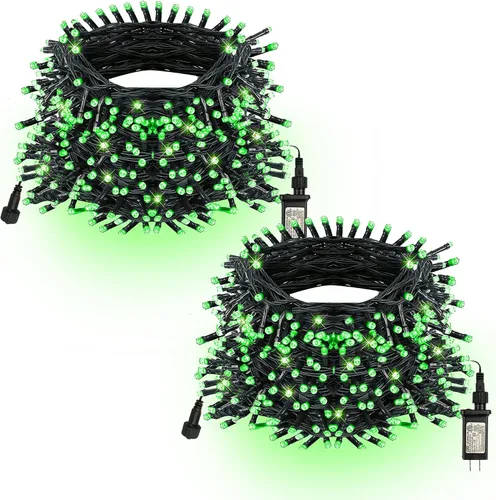 Vista 17 de TW SHINE - Luces de Navidad que cambian de color, 200 luces LED RGB de 66 pies, luces de Halloween para exteriores con control remoto, impermeables