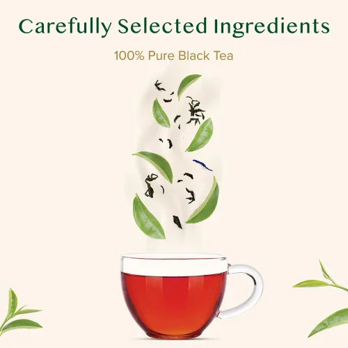 Vista 2 de VAHDAM - Bolsas de té negro Assam (100 unidades) con alto contenido de cafeína, sin gluten, bolsas de té de hojas sueltas enteras Fuertes