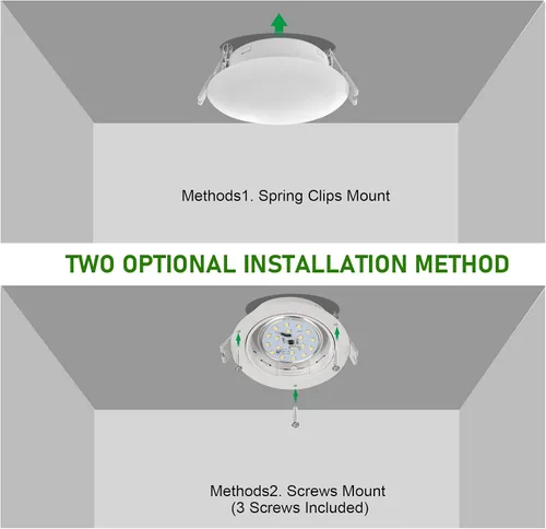 Vista 6 de Luz LED de techo empotrable para autocaravana de 4.5 pulgadas DC12 V, luz interior de gabinete, luces LED para automóviles, autocaravana, caravana