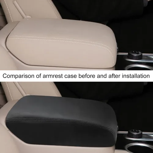 Vista 5 de INTGET Funda para reposabrazos de consola central para Nissan Pathfinder, accesorios 2013-2020 2021 2019 2018 2017 2016 2015 2014 protector de tapa