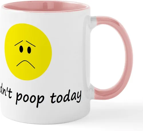 Vista 50 de CafePress Time To Poop Mugs Taza de café de cerámica de 11 oz (11.0 fl oz)