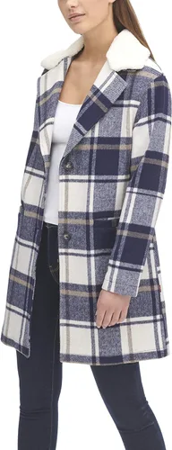 Vista 4 de Levis Abrigo superior con cuello Sherpa de mezcla de lana para mujer Rojo