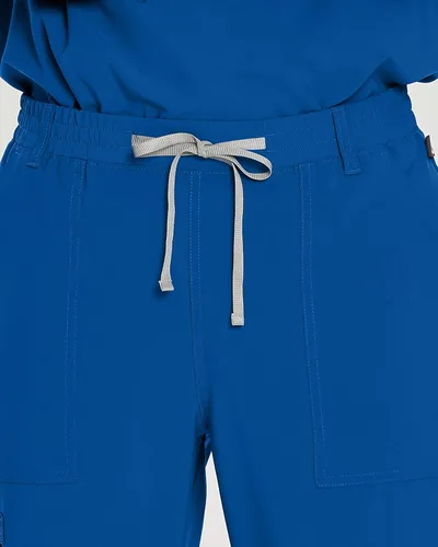 Vista 4 de Urbane Performance 9254 - Pantalones médicos de ajuste a medida con 4 bolsillos para hombre, Azul marino