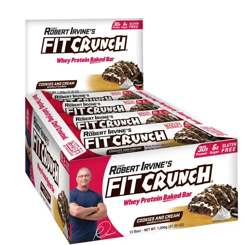 Vista 9 de FITCRUNCH Barras de proteínas de tamaño completo, barra horneada de 6 capas, 0.27 onzas de azúcar, sin gluten y núcleo suave para pastel