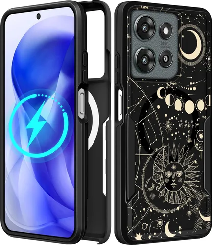 Vista 62 de Funda para Moto G 5G 2024 – Compatible con MagSafe para mujeres y niñas, bonita funda protectora magnética para teléfono, diseño femenino Kawaii
