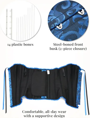 Vista 128 de SZIVYSHI Corsé para mujer, lencería moldeadora, body con cintura de encaje