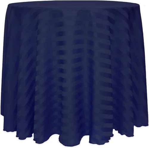 Vista 32 de ULTIMATE TEXTILE Mantel redondo de rayas satinadas de 84 pulgadas color marfil crema