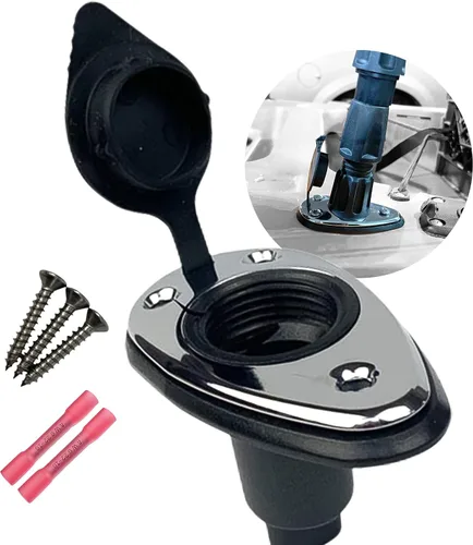 Vista 6 de YOLOtek Propiedad de Veteranos - PERKO - Base Roscada Luces de Navegación Seguras para Barco para Popa o Proa - Accesorios de Barco (Collar)