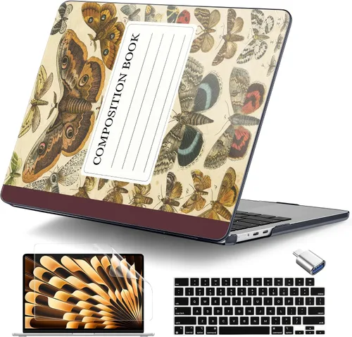 Vista 34 de Funda para MacBook Air de 15 pulgadas M5 M4 M3 M2 Chip 2026 2025 2024 2023 (modelo A3448 A3241 A3114 A2941), carcasa rígida con cubierta de teclado