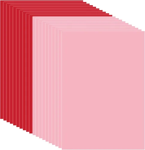 Vista 8 de 100 piezas de papel grueso de cartulina de Navidad, papel de cartulina A4 rojo y verde de 70 libras, papel de cartulina imprimible de grosor medio