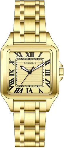 Vista 10 de Classic Square Watch for Men Vintage Roman Numeral Black