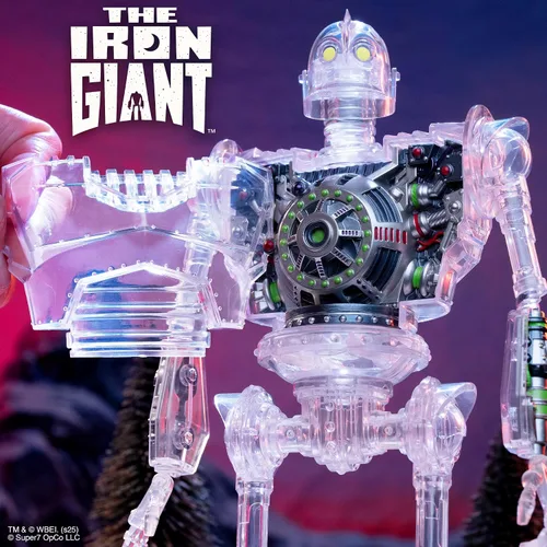 Vista 4 de Super7 El Gigante de Hierro Súper Cyborg - Figura de acción de El Gigante de Hierro (Transparente)