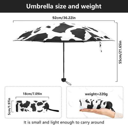 Vista 3 de Mini paraguas de viaje, pequeño paraguas portátil compacto para sol y lluvia, parasol resistente al viento con 95% de protección UV