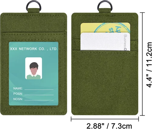 Vista 3 de Portador de Tarjeta de Identificación, Wisdompro Cordón Resistente de 23 Pulgadas de Servicio Pesado con Portador de ID, Hebilla Separable