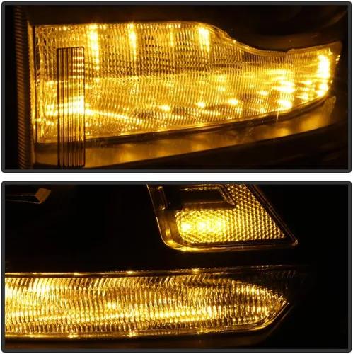 Vista 7 de ACANII - Para [modelo de estilo proyector] 2013-2018 Dodge Ram 1500 2500 3500 Faros delanteros negros montaje izquierdo+derecho