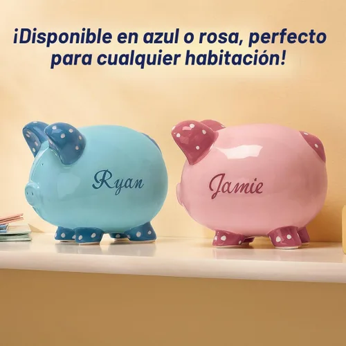 Vista 6 de Alcancía de cochinito personalizada Millas Kimball