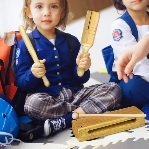 Vista 4 de Portable Percussion Instrument Set – 5 Wooden & 5 Single Tone Blocks, 7.9 X 1.6 X 1.6 Inches, Ideal for Education & Gifting