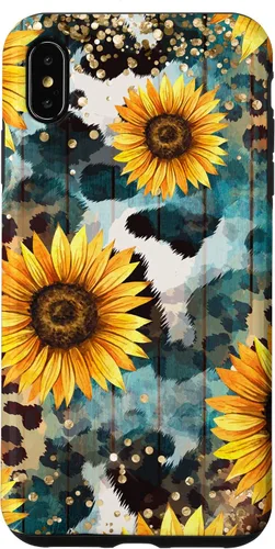Vista 11 de Funda Boho Western de piel de vaca para iPhone 12 Pro Max