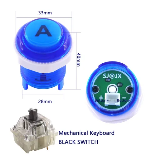 Vista 4 de SJJX Arcade Game DIY Kit 2 Player Zero Delay USB Encoder Button Joystick Controller for Retro Raspberry MAME Jamma NES PC Windows