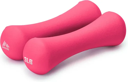 Vista 13 de RBX Pesas de mano, pesas de mano de neopreno para entrenamientos en casa, entrenamiento cardiovascular y de fuerza, equipo de gimnasio en casa